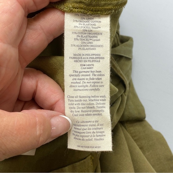 Faherty‎ Women's Arlie Olive Green Utility Mini Skirt Sz XL - Picture 8 of 15